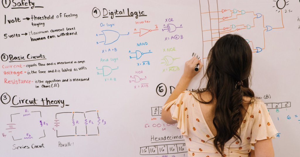 Middle school student working a math equation. Photo by Jeswin Thomas on Unsplash.