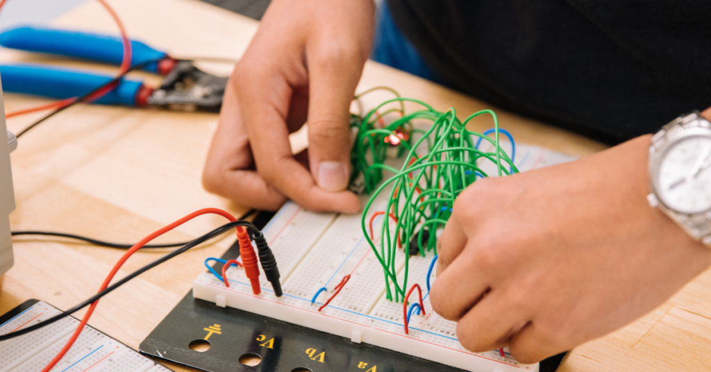 Student gaining vocational or technical training.