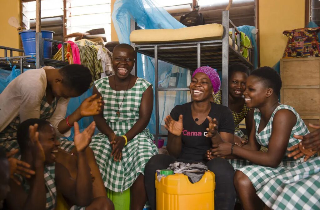 A group of Tanzanian women from CAMFED