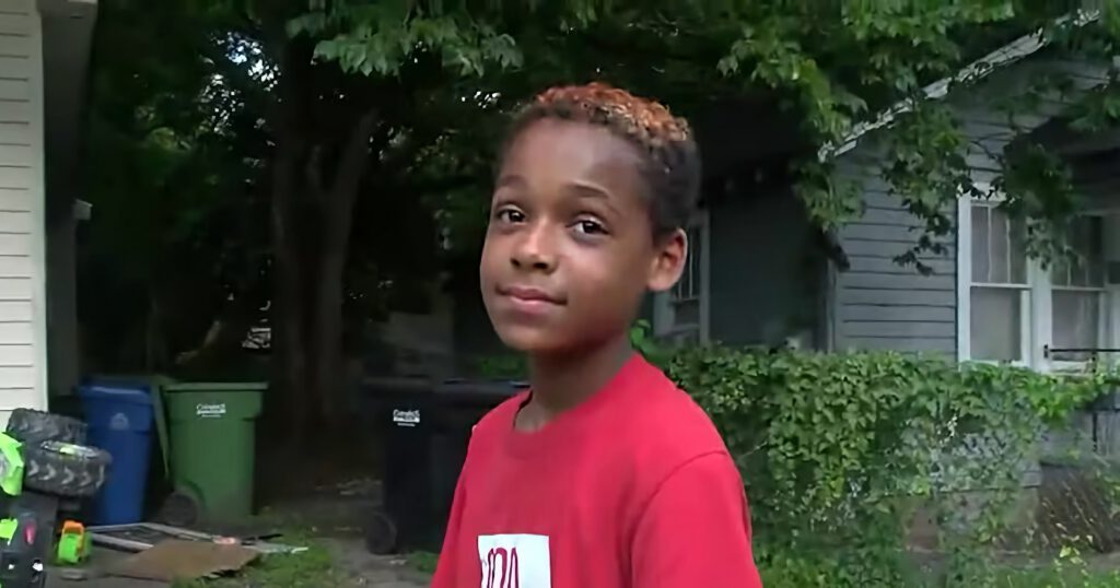 Jayden Jackson standing on a Georgia lawn