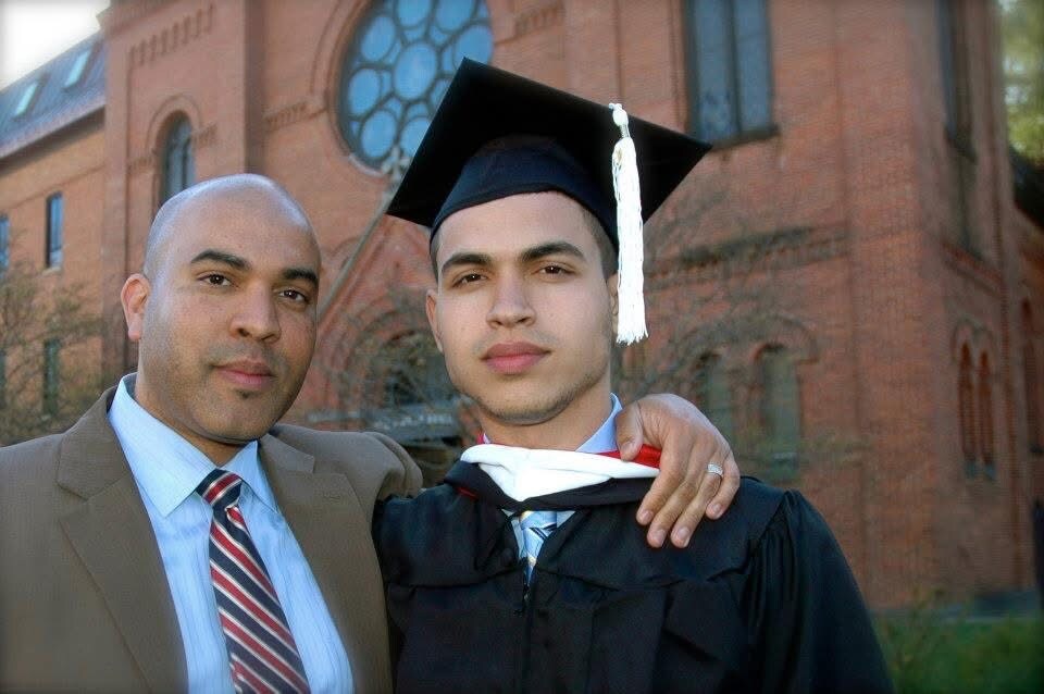 Ed Post CEO Chris Stewart with his son Joshua Stewart