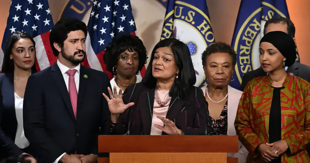 US House Progressive Caucus holding a press conference