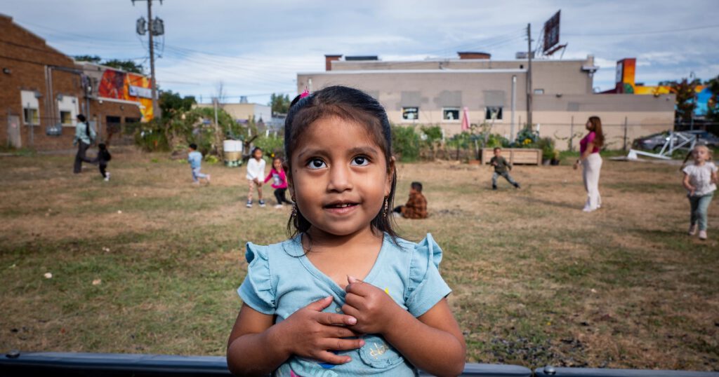 Young Latina girl at school